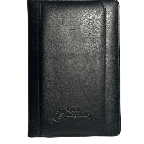 VTG LEED'S Planner Organizer Zip Around Blk. Calculator pen holder outter pocket - Picture 2 of 9